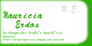 mauricia erdos business card